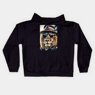 funny lion Kids Hoodie